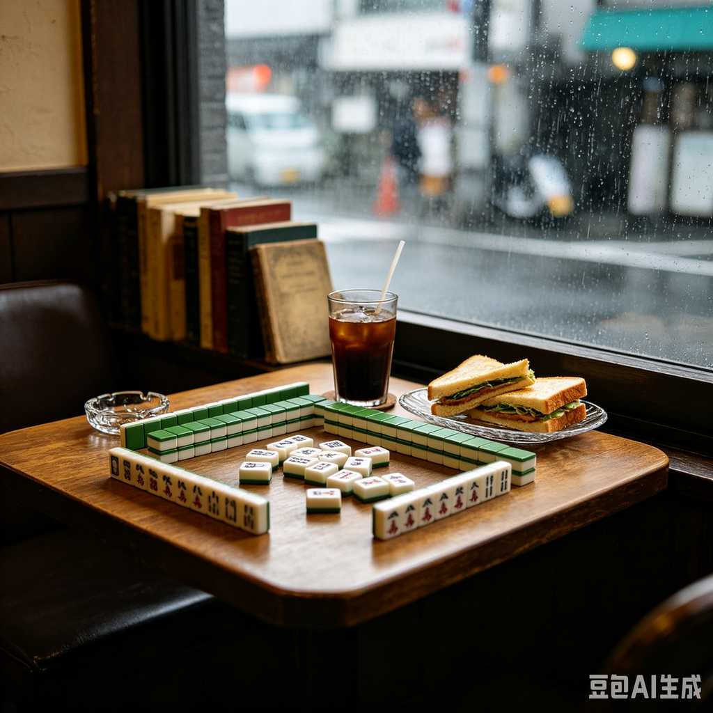 blue mahjong tiles